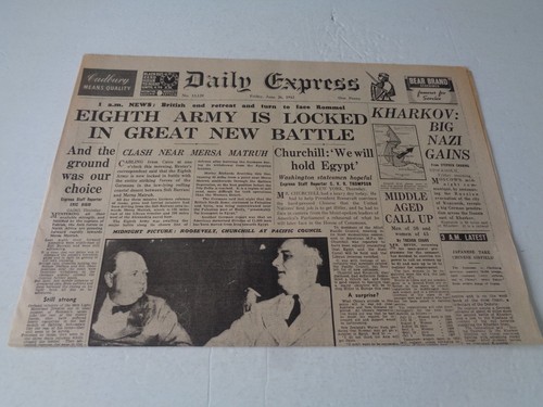 Ww2 wartime newspaper daily - ww2,