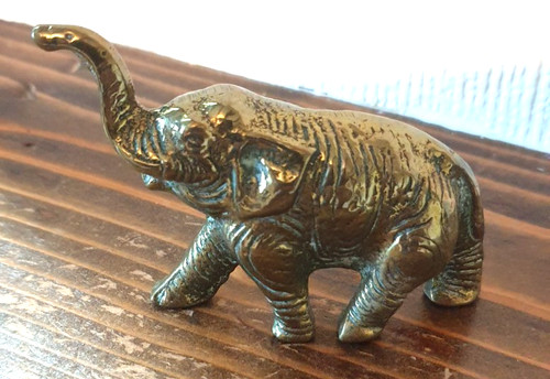Vintage brass elephant - brass,