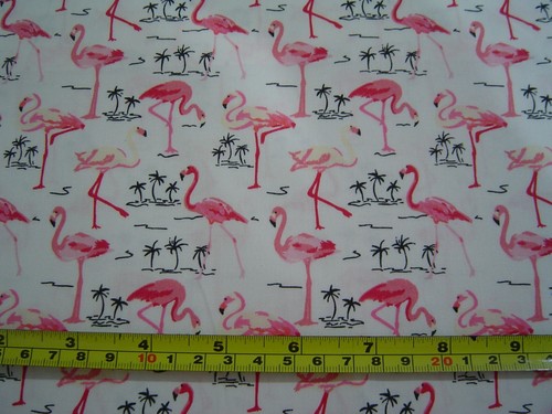 Ivory with flamingos 100 - flamingos, 100%