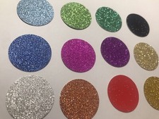 Glittery Card Circles- any size Mixed Colour 1”, 2”, 3”, 4” *See Details*