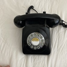 Vintage style push button retro telephone. Retro Corded Home Phone.