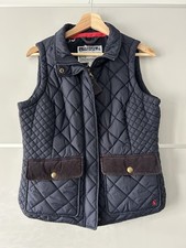 Joules Womens Navy Milham Quilted Gilet/Bodywarmer UK 12.