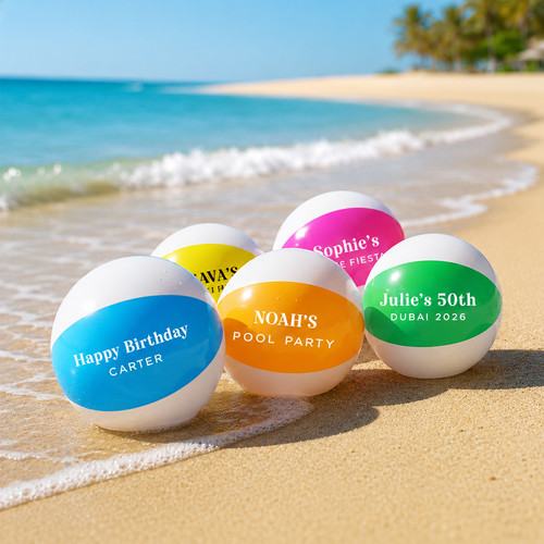 Personalised inflatable beach - personalised,