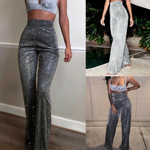 Ladies glitter trousers - ladies,