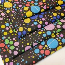 Galaxy Planets Polycotton Fabric Star Dress Craft Quilting Costume Material 44"