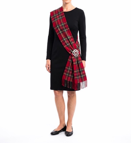 Women clan tartan fringed - women's,