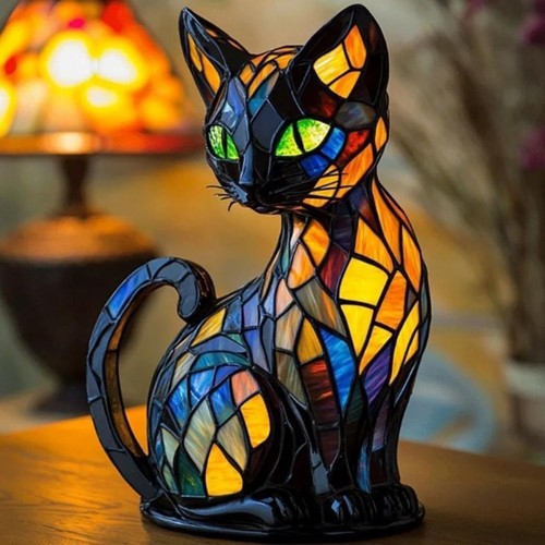 Cats stained resin - cats, tabletop