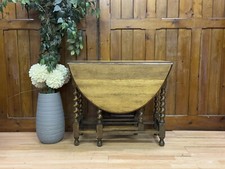 Antique Oak Drop Leaf Dining