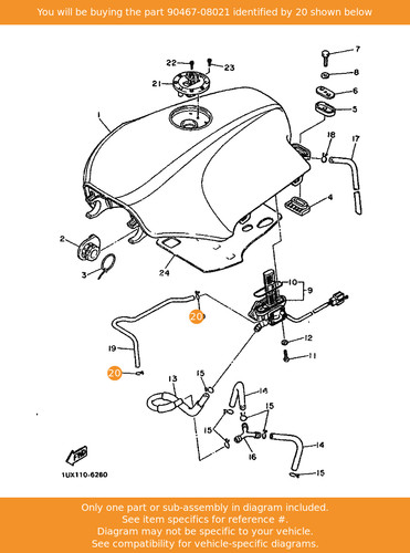 Yamaha clip 90467 08021 - yamaha, clip,