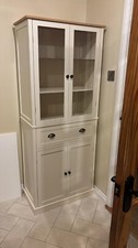 Large Kitchen Cupboard Tall Display Glass Cabinet Storage Pantry Larder Unit
