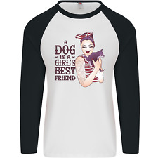 A Dog Is a Girl's Best Friend Chihuahua Mens L/S Baseball T-Shirt