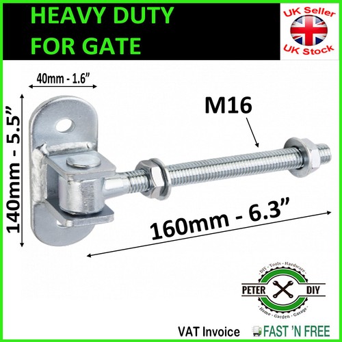 Gate hinge heavy duty m16 - duty,