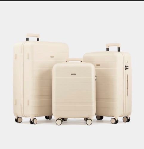 Vonhaus abs cream luggage - abs,
