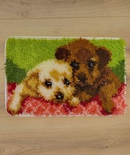 Bathroom Mat Floor Door Mat Carpet Soft Dog Puppy Cute Wall deco Handmade30x50cm