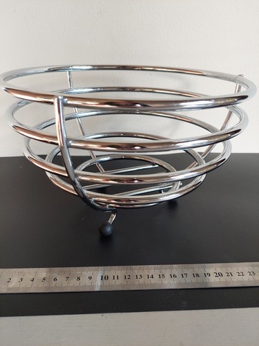 Large heavy metal fruit bowl - heavy,
