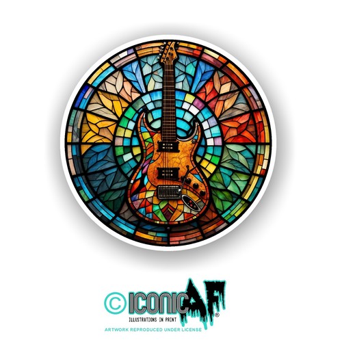 Large round electric guitar - large,