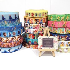 Per Metre Disney / Pixar Princess Grosgrain ribbon 22/25mm Party Cake/ Hair Bows