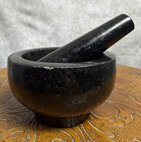 Heavy black stone - black, mortar