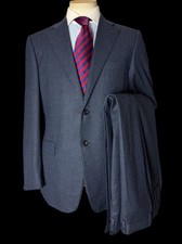 Canali Navy Blue Textured Wool