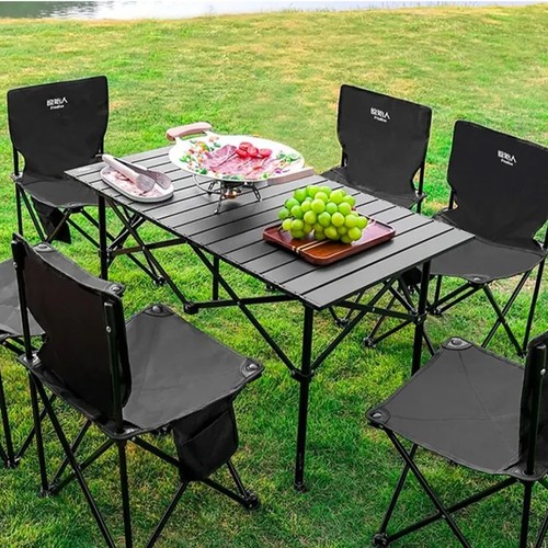 Folding camping table with - folding,