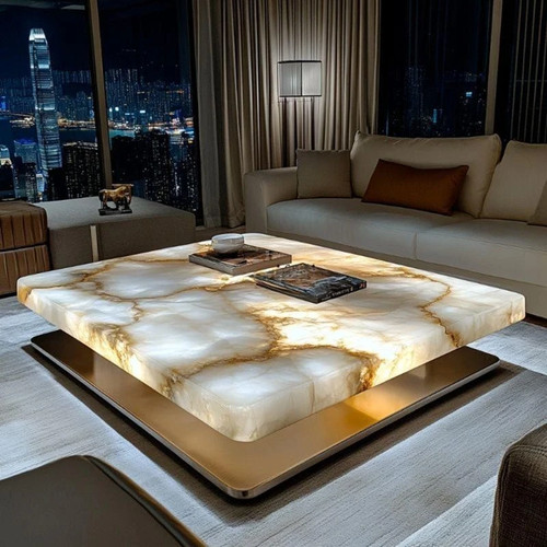 White agate stone - coffee, table
