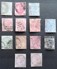 13 different victorian used stamps Cat Price £670 Clean Backs see list