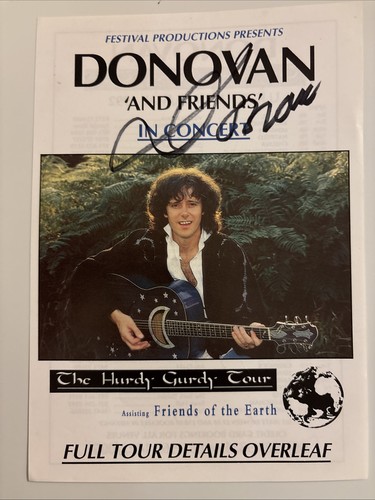 Donovan hand signed flyer - signed, a5