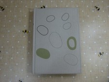 A5 Hardback Colourblock Notebook 150 Sheets Pebbles Design Suedette Cream Cover