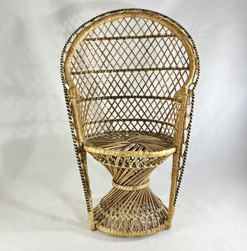 Vintage wicker peacock - wicker,
