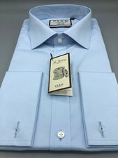 Thomas Pink, Pale Blue Shirt, UK:18, EU:46, RRP:£115!  BNWT, Slim Fit, D/Cuff