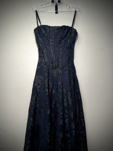 House navy corset maxi - navy,