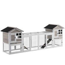 PawHut 2 in 1 Rabbit Hutch