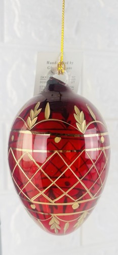 Vintage red glass egg - vintage,
