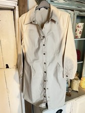 Zara Cream/light beige  Denim Shirt Dress Size Large,unworn
