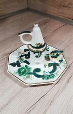 Masons - Chartreuse - Candlestick Holder& Snuffer (repair To Handle)