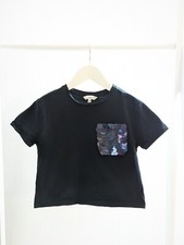 Girl 6-7 Years Black Sequin Top T-shirt Short Sleeve Crop Clothes Summer Holiday
