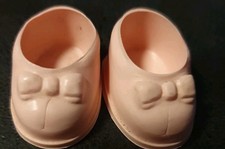Vintage Dolls Shoes Cinderella  Size 04 1inch  tiny pink shoes 