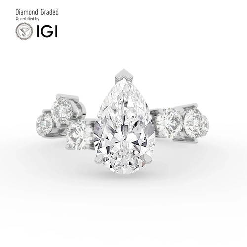 Pear diamond engagement ring - engagement,