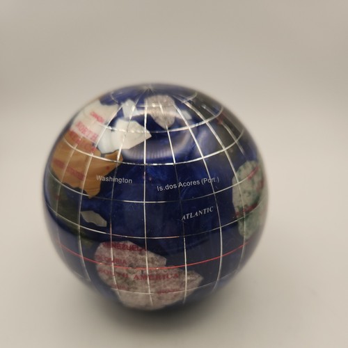 Gemstone globe paperweight - gemstone,