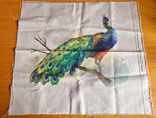 Peacock animal print linen - animal,