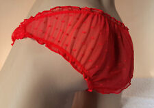 Sexy Red Babydoll Style Frilly Panties Ruffle Knickers  - UK 16  US 9