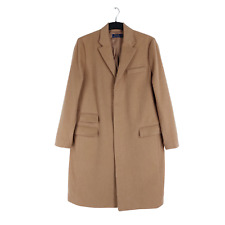 Polo Ralph Lauren Size 14 Camel 91% Wool 9% Cashmere Collared Midi Pea Coat