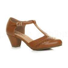 WOMENS LADIES LOW MID HEEL