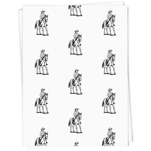 Cowgirl horse gift wrap - 'cowgirl, horse'