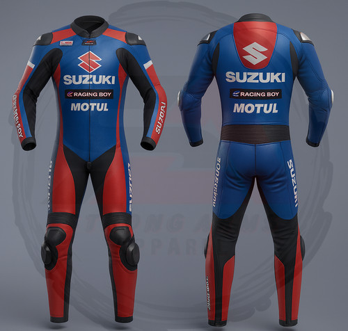 Suzuki motorbike racing - motorbike, suit