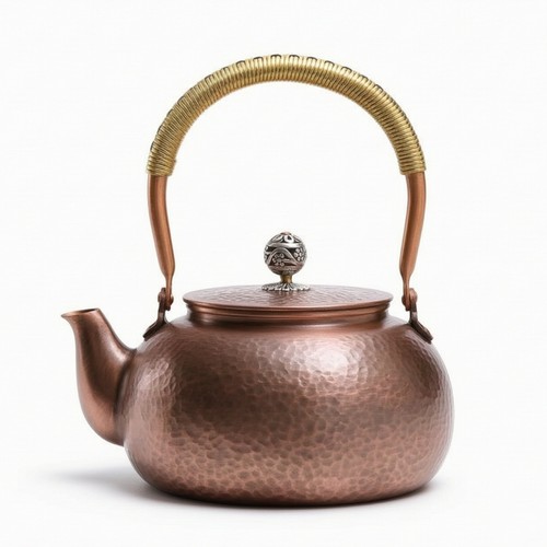 Copper teapot antiqued - copper,
