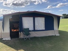 Much loved folding 6 berth Conway Cruiser Trailer Tent with awning and curtains