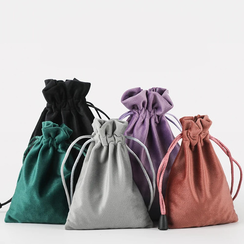 Small large velvet pouch - velvet,