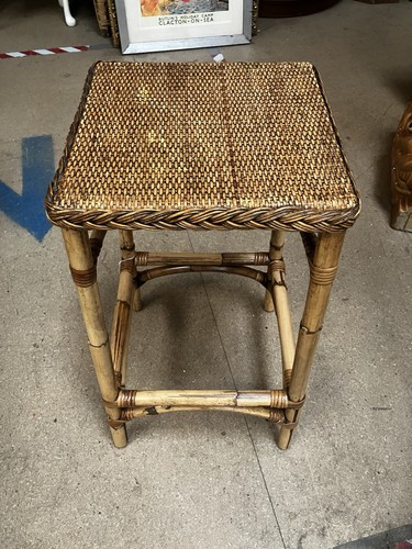 Vintage bamboo side table - bamboo,