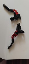 Used Motorcycle Brake Clutch Levers Set Red Black Foldable Adjustable Universal